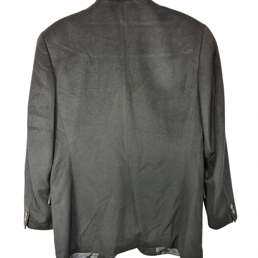 VTG 90s Konen Munchen 100% Pure New Wool Black 2 Button Sport Coat Soft Sz 39R